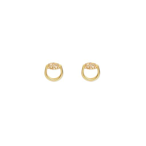 Orecchini Horsebit STUD SM Yellow Gold&BRN Diamonds